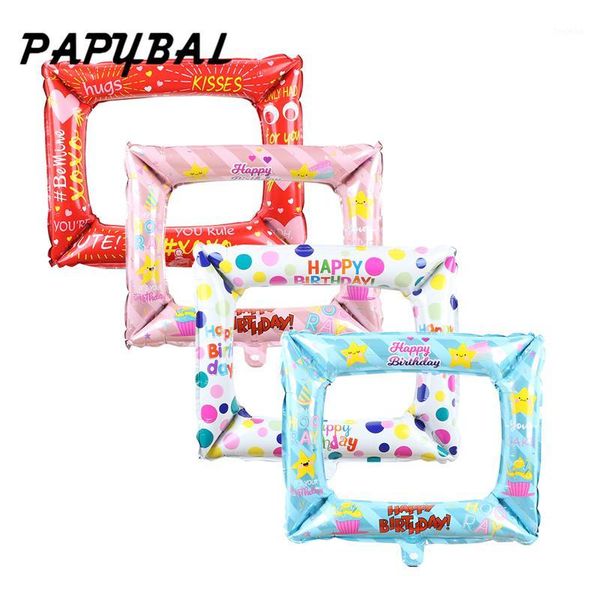 

p frame foil balloons baby shower birthday party decorations kids happy birthday family party p booth decor balloon1