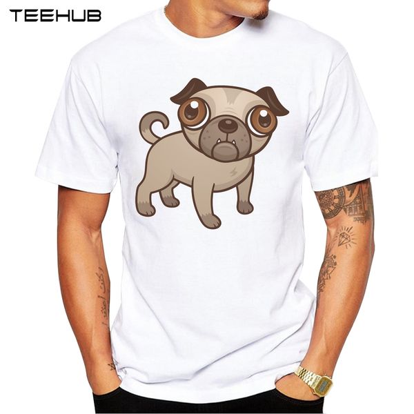 

fashion pug puppy cartoon printed men t-shirt short sleeve casual hipster male t shirts funny cool tee sport hooded sweatshirt hoodie