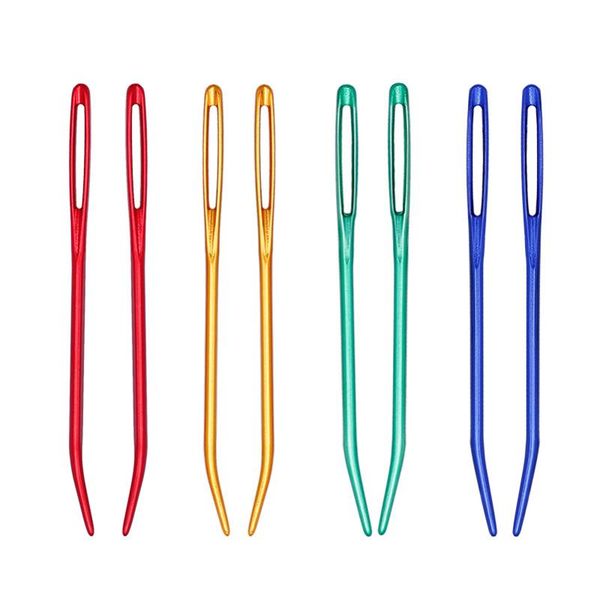 

zotoone 2pcs/bag sweater suture needle safe sewing needle wool knitting weaving tools aluminum curved g, Black