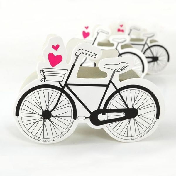 

1 pcs bicycle shape paper box bike candy boxes wedding favors package birthday party favor bag chocolate cookie packing gift box1