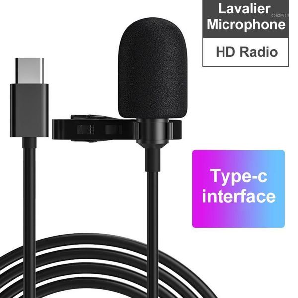 

fast delivery mini type-c lapel clip-on recording microphone mic for huawei p10 / 20/30 for 10 android usb microphone1