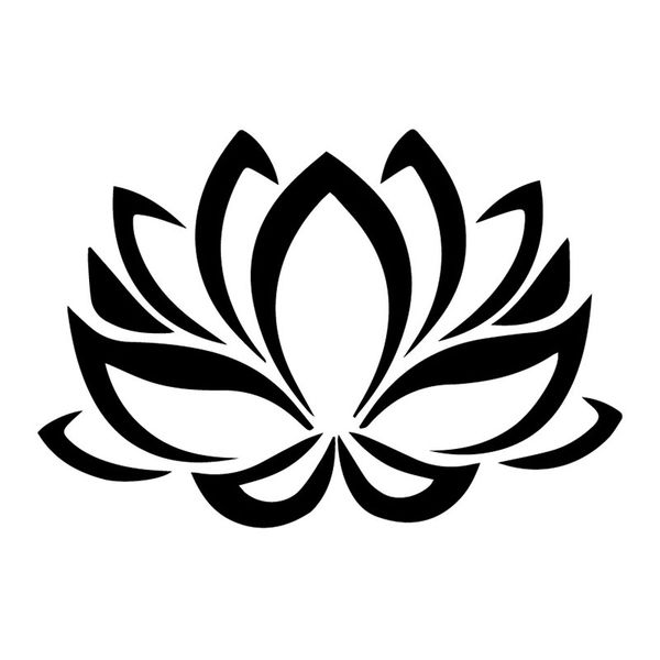 

16.7x11.4cm лотос цветок мода окна украшения стекло украшения автомобиля наклейки наклейки c25-1197