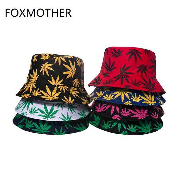 

hat men women punk black green red leaf weed fisherman caps bucket hats hip hop gorro outdoor dropshipping, Blue;gray