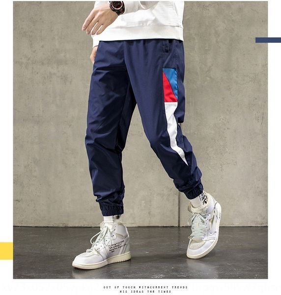 

2020 spring and overalls casual sports pantsautumn overalls male students korean version of casual pants sports leggings trend loose pants s, Blue