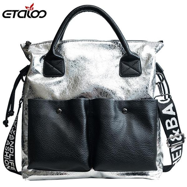 

large capacity women bags fashion shopping bag double pocket girl casual tote 2020 young lady handbags shoulder bag