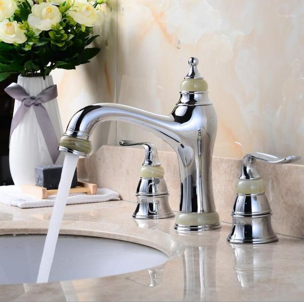 

bathroom sink faucets vidric fashion luxury solid brass construction and cold 8' widespread basin faucet tap with jade base1