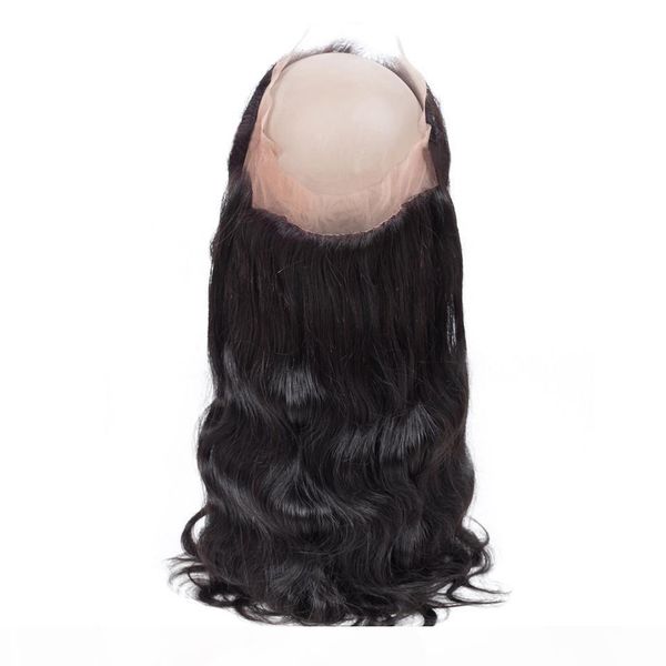 

9a grade 360 body wave lace frontal pre plucked ear to ear lace frontal closure 100% remy peruvian human hair 20 inch 360 lace frontal, Black;brown