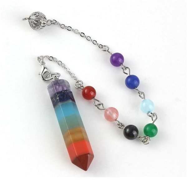 

fashion charm pyramid 7 chakra keychains key ring key holder reiki natural stone pendant for car bag decoration keycha jllqti, Black
