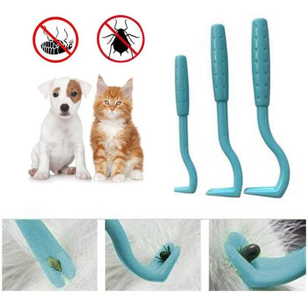

3pcs/set pet flea remover tool scratching hook remover pet cat dog grooming supplies tick picker flea removal tool bbylzk