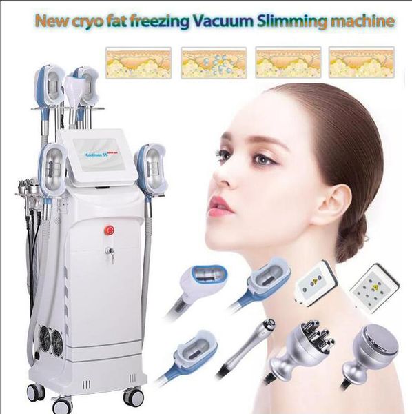 

360 e weight loss slimming cryo cryotherapy with cooling handles cryolipolysis + cavitation + rf+lipolaser double chin removal beauty machin