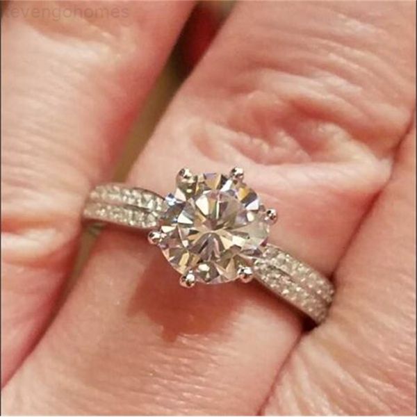 

factoryz8s2sterling 100% 925 2019 silver wedding new for with s925 stamp 1.8 ct cz diamond engagement rings women jewelry, Golden;silver