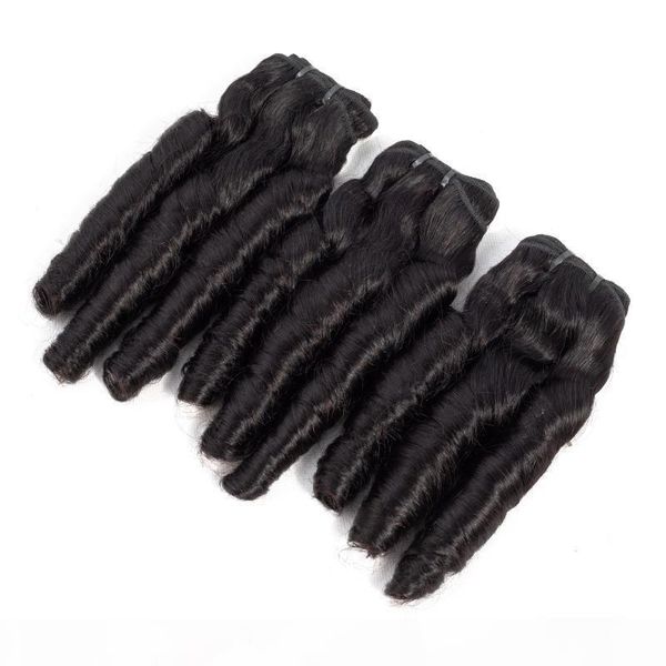 

9a funmi hair spring curl 10-20inch brazilian indian raw virgin hair natural color romance curl crochet hair extensions 3pieces lot, Black