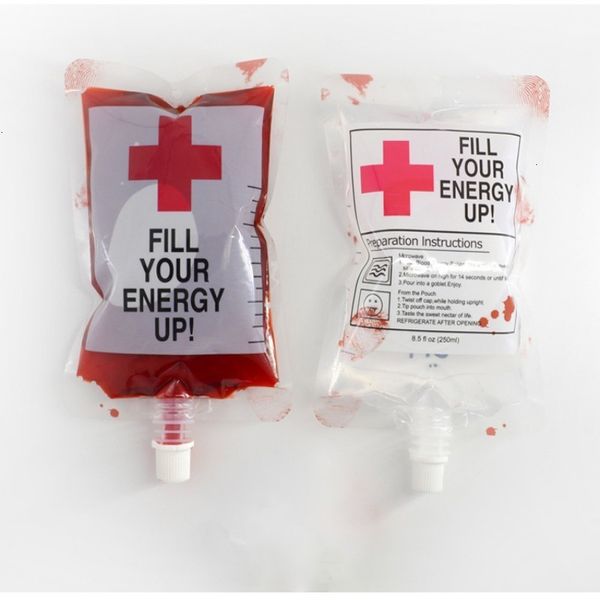 

factory price beverage vampire bag blood energy fruit juice drinking decor halloween party props 5 styles