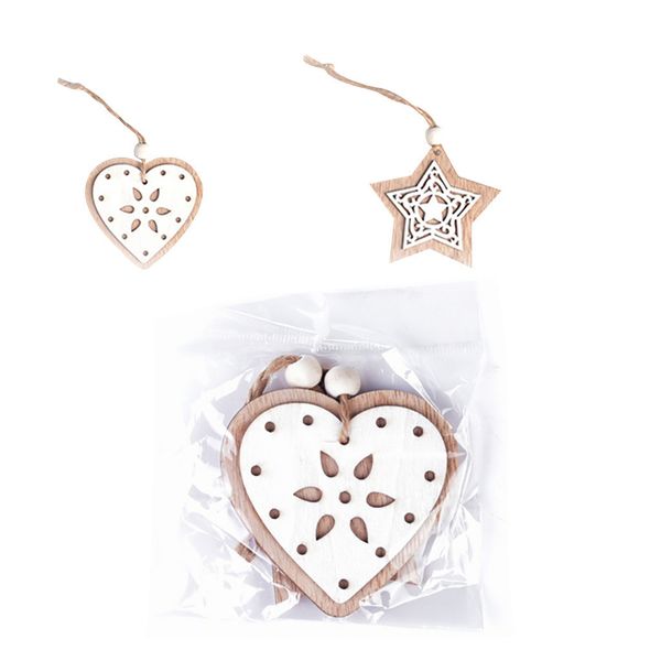 

40# wooden pendants diy mini tree boxed ornaments christmas decorations home navidad