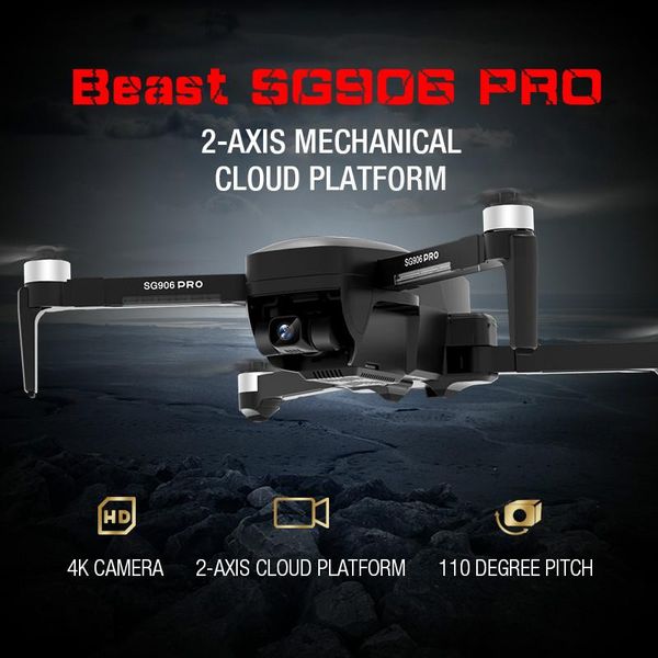 

drones beast sg906 pro drone 4khd mechanical gimbal camera 5g wifi gps system supports tf card distance 1.2km 25 min