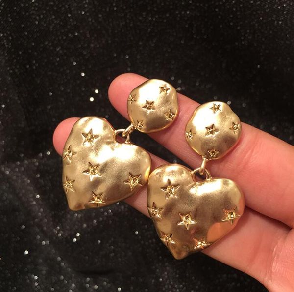 

large heart earrings korean dangle earrings supplies for european jewelry elegant vintage women earring korean jewelry vintage, Silver