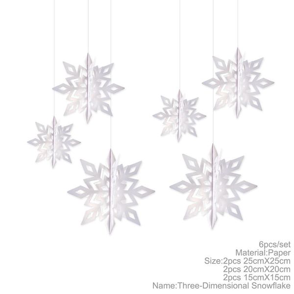 

3d снежинка украшения с рождеством украшения для дома 2020 navidad natal cristmas декор дерево xmas gift happy new year 2021 sqcuaj