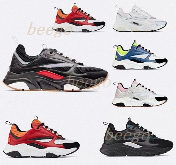 

with box 2021 b22 mens b22 canvas calfskin trainers boots shoes fashion french black red womens sneakefh6p#