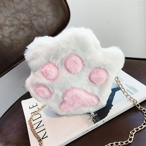 

waist bags schoolgirl cute plush bag chain shoulder bag1