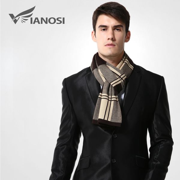 

vianosi] wool plaid scarf man winter brand scarf men fashion designer shawl bussiness casual scarves ma009 201021, Blue;gray