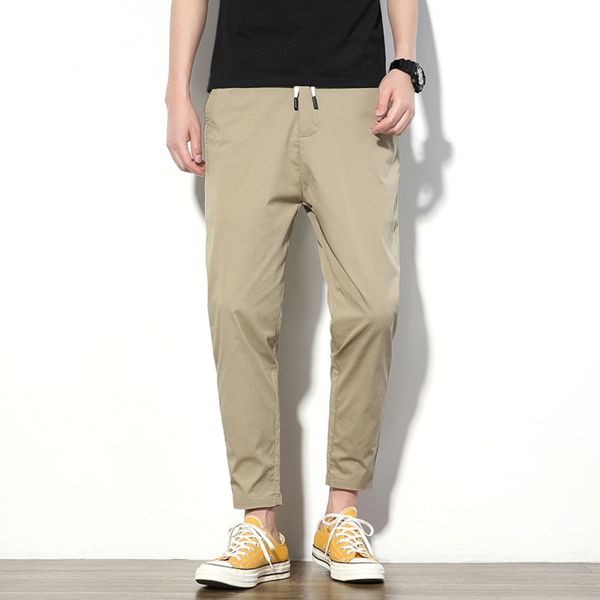 

llgvi лета мужской корейской ноги случайные штаны версия для пригонки разносторонней небольших случайных брюки модного тонкий эластичный поя, Blue