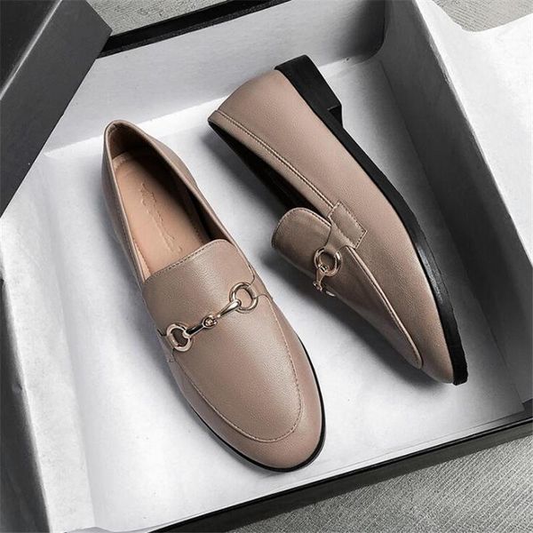 

womens shoes flats loafers ladies fashion leather brand sneakers womens designer flat ladies shoes woman luxury female footwear, Black