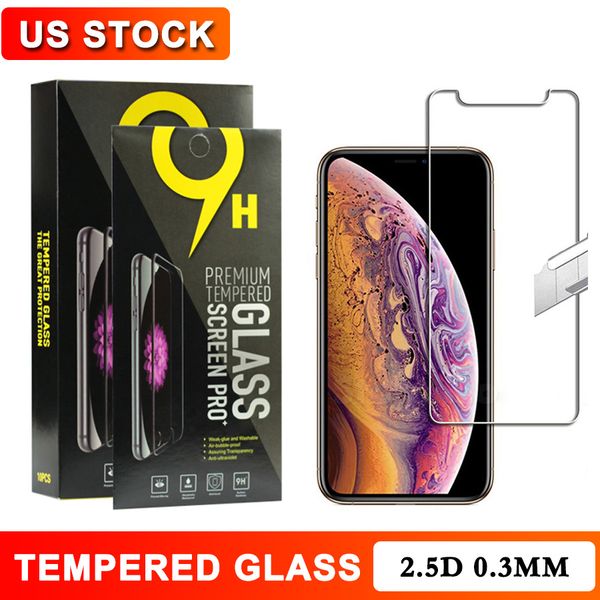

ultra-thin 0.3mm 2.5d screen protector for phone 12 mini pro max 11 xr xs 7 8 plus se 6 6s tempered glass with retail box