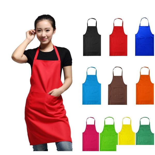 

black color 63x70cm polyester classic design work apron kitchen apron with pocket jllpce jjxh