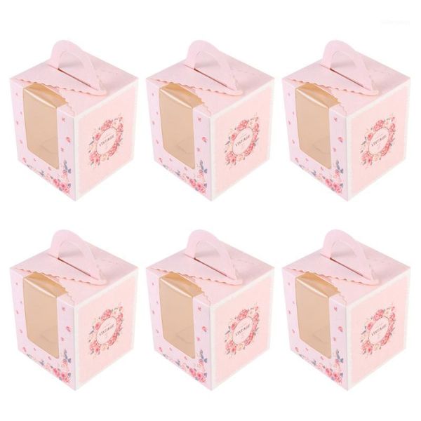 

50pcs portable single design cake boxes paper cupcake packing box party supplies1