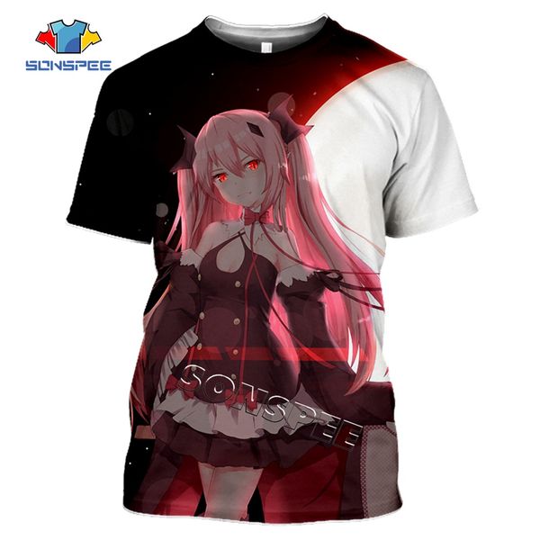 

seraph of the end anime 3d summer homme pullover 3d print shirts humor hentai kawaii men clothing