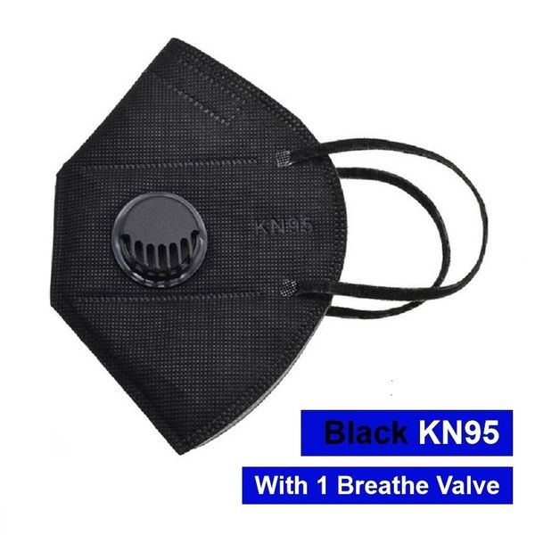 

fress fast shipping disposable 5-6ply meltbrown face dust breathing valve with respirator black gray white blue mask 6 iw602