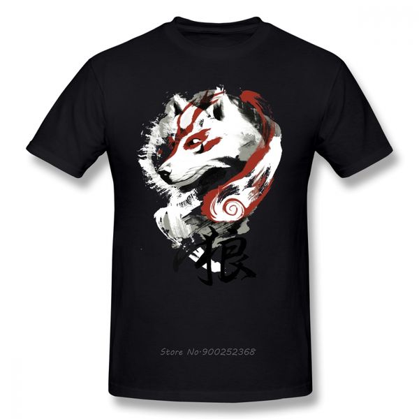 

дизайнеры балахон okami wolf графический высокий хлопок с коротким рукавом мужской классический ребят punk дизайнер уличная футболки толстов