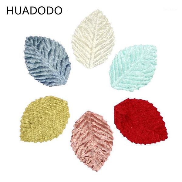 

decorative flowers & wreaths huadodo 20pieces artificial flannel leaves simulation silk leaf for wedding decoration scrapbooking diy handmad