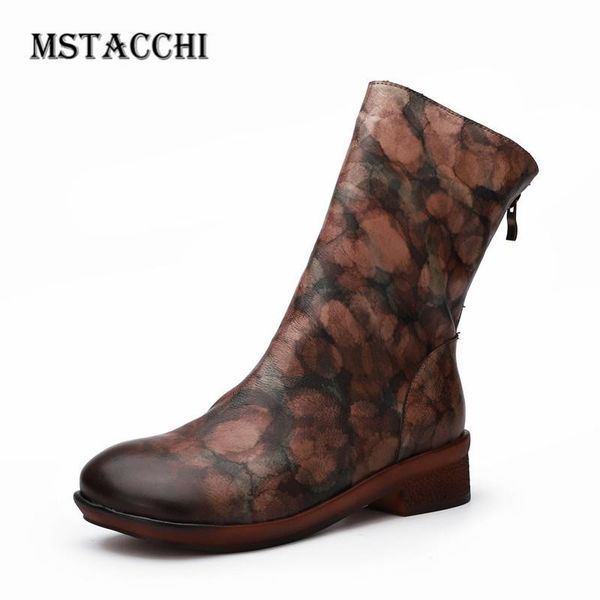 

mstacchi madam pleated boots do old flat with fretwork knightly boots sewing short print women rubbing color patchwork zip, Black