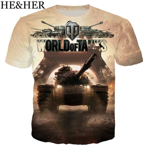 

new popular game world of tanks cartoon 3d print shirts horror oversized hippie men clothing