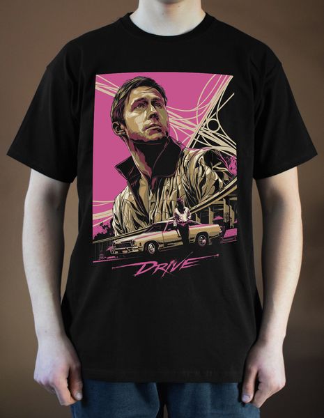 

привод movie poester ver. райан гослинг t shirt (черный) s 3xl марка хлопок мужская одежда мужской slim fit футболка спортивная с капюшоном