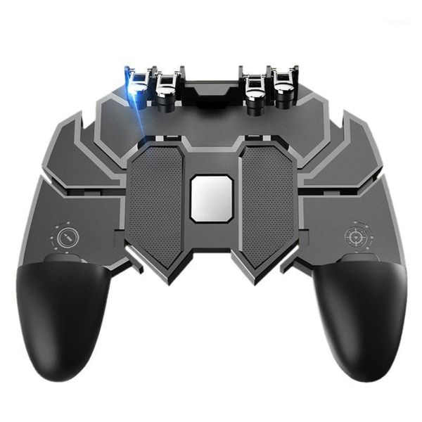 

mobile phone game controller for pubg with 6 fingers trigger joystick gamepad1