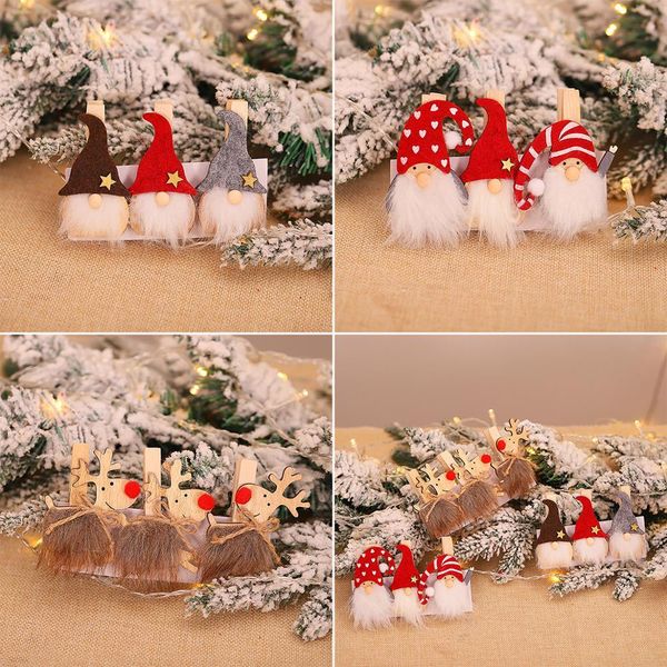 

3pcs merry christmas p clip santa claus christmas ornaments christma decorations for home 2020 new year navidad xmas decora bbyjtn