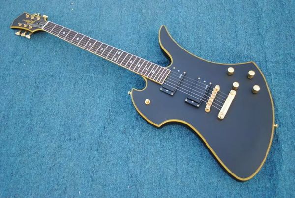 Özel Grand Mat Siyah Bitirmek Mockings Elektro Gitar Sabit Köprü Zengin Elektro Gitar