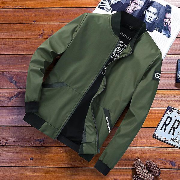 

autumn new jacket men printed letter jackets casual male outwear bomber jacket army green clothes streetwear mens baseball coats1, Black;brown