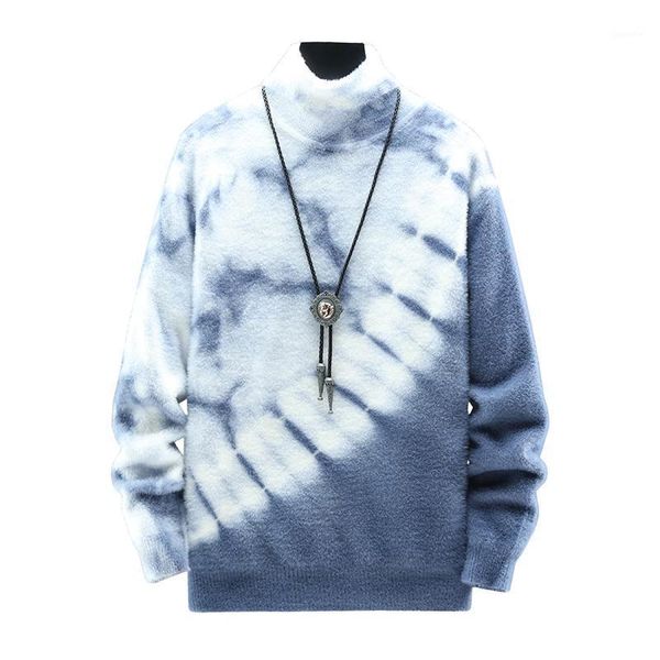 

autumn and winter fashion young men casual sweater 2020 new high-neck slim male warm 1, White;black