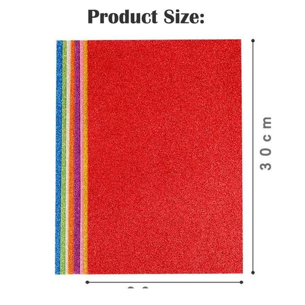 

5pcs 2mm thick a4 with gold powder glitter bright sponge paper foam paper kindergarten diy handmade supplies with bbynpw