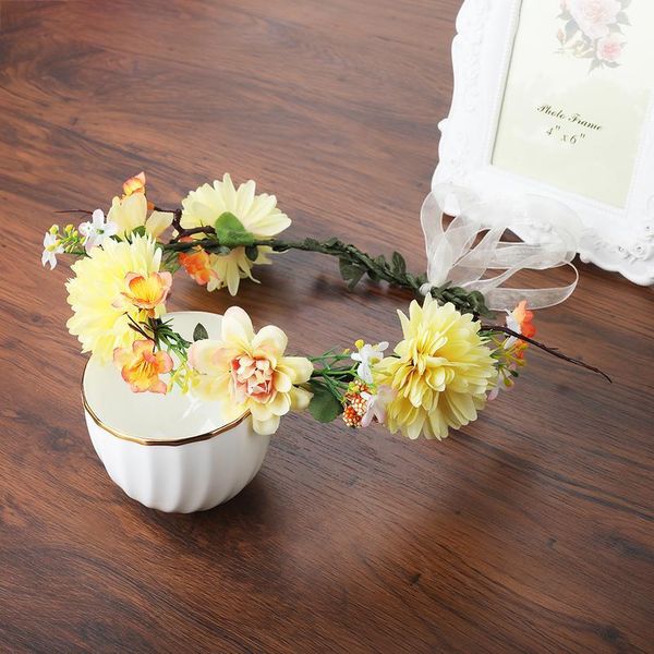 

haimeikang handmade fabric flower crown bridal hair accessories prom flower garland for kids health flowe jllmhi