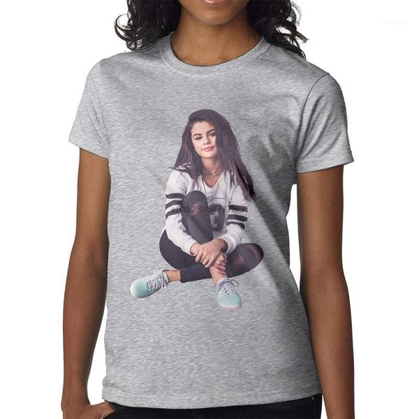 

women fashion selena gomez pretty png t-shirt tee black1, White;black