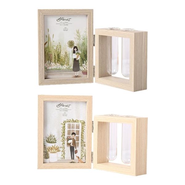 

frames wood picture frame po and plant 2 vase combo glass planter terrarium y3nb