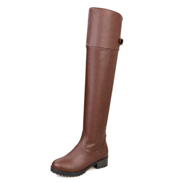 

sarairis brand new chunky heels classic over the knee riding boots female stylish winter shoes boots women, Black