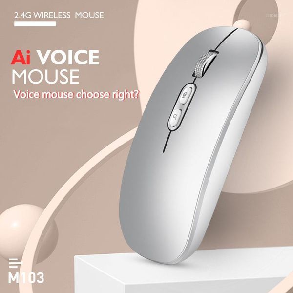 

mice wireless smart mouse optical 1600dpi ai voice search rechargeable multi-language translation smart1