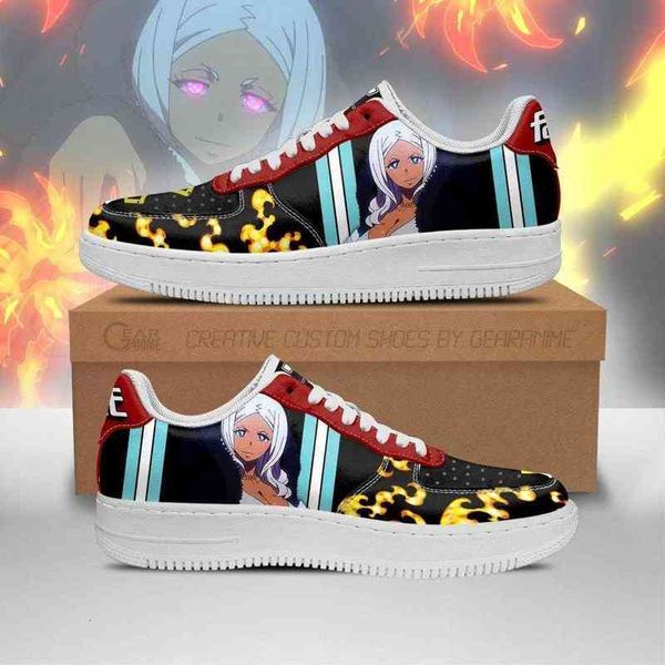 

shoes diy anime fire force princess hibana sneakers costume casual running sport walking lightweight tennis, Black;white