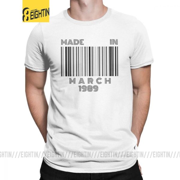 

man made in марта 1989 дата рождения: 30 марта в день подарков уникальные короткие рукава тис топы оптовая спорта толстовка с капюшоном толс