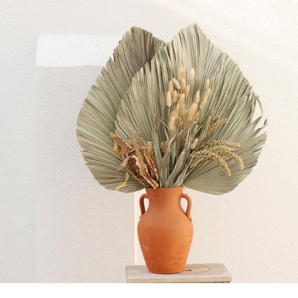 

1pcs palm fan leaf dried flower palm leaf window reception party diy art wall hanging decoration for wedding arch arr jllkco